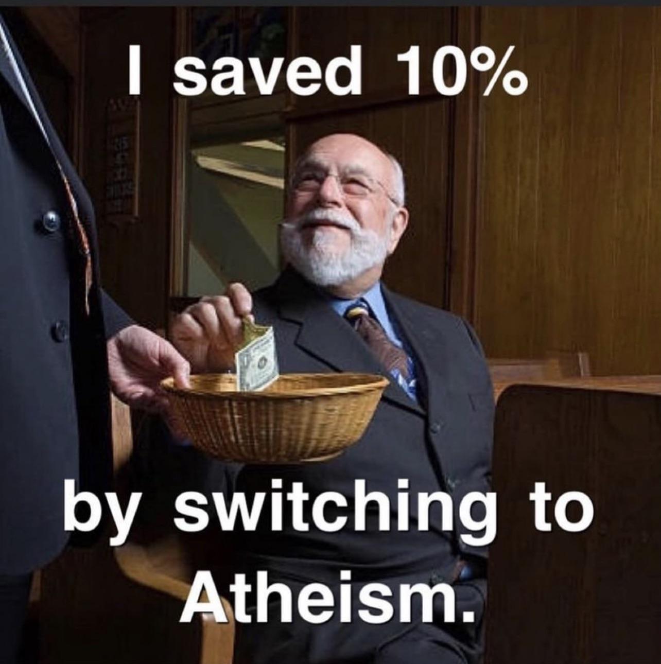 Atheism saves money